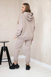 Cotton set with embroidered inscription Paradise 9600 / – Dark || beige цвет / color | Lexline Fashion