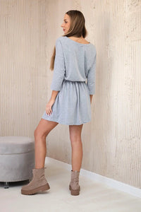 Dress with pocket 9004 / – Gray цвет / color | Lexline Fashion