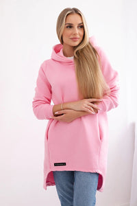 Insulated hoodie with longer back 9309 / – Light | Pink цвет / color | Lexline Fashion