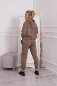 Insulated set with turtleneck and hood 9373 / – Graphite цвет / color | Lexline Fashion