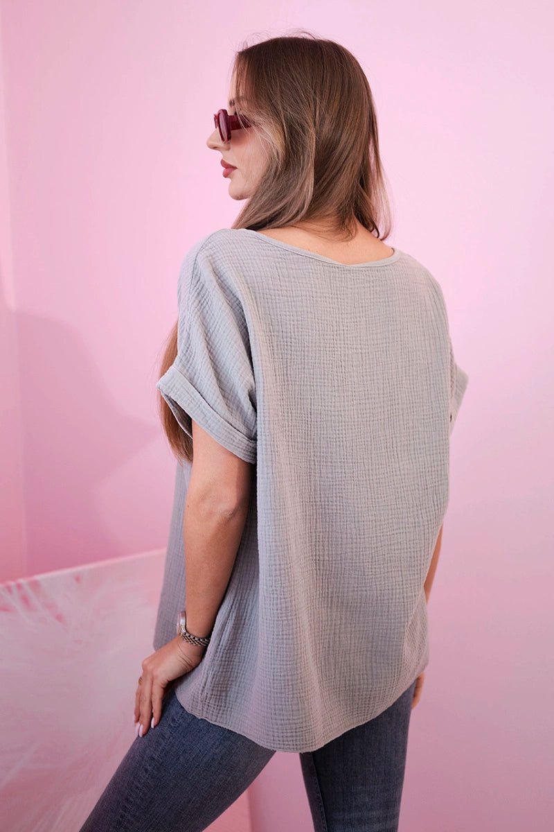 Muslin blouse with necklace IT - 68 / – Fango цвет / color | Lexline Fashion
