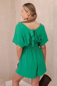 Ruffled jumpsuit ART3253 / – Green цвет / color | Lexline Fashion