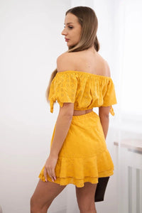 Set of blouse and skirt 9275 / – Mustard цвет / color | Lexline Fashion