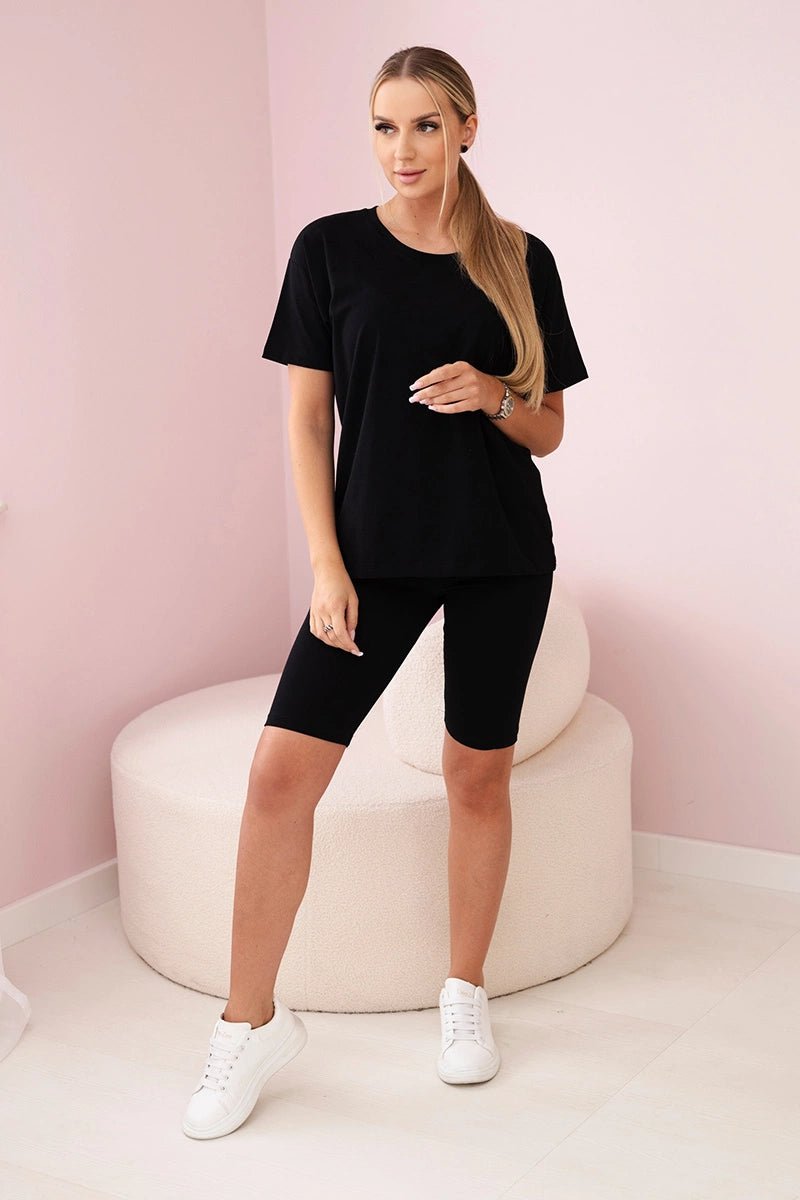 Set of top+leggings 9099 / – Black цвет / color | Lexline Fashion