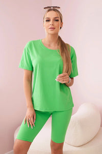 Set of top+leggings 9099 / – Green || Light цвет / color | Lexline Fashion
