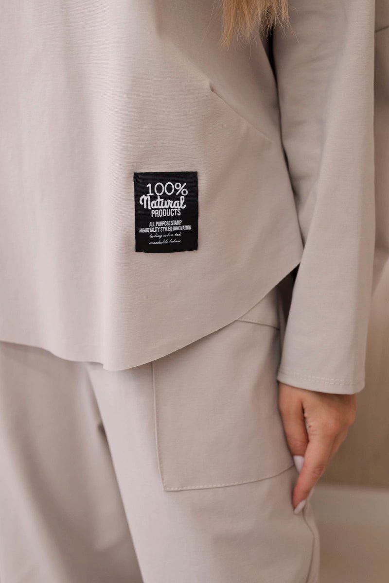 Set sweatshirt and pants 6171W / – Cappuccino цвет / color | Lexline Fashion
