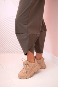 Set sweatshirt and pants 6171W / – Khaki || Dark цвет / color | Lexline Fashion