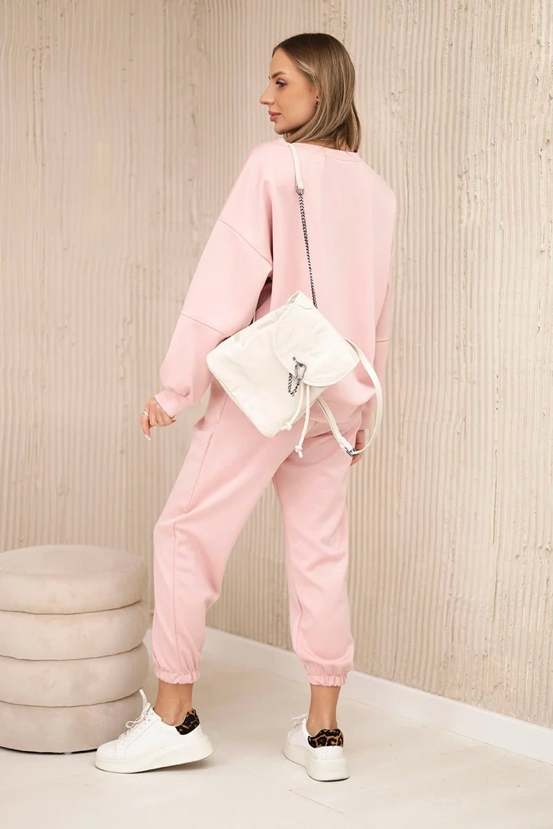 Set sweatshirt + pants 7065P / – Powder цвет / color | Lexline Fashion