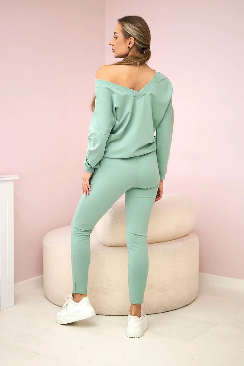 Set with a print 9131 / – Mint || Dark цвет / color | Lexline Fashion