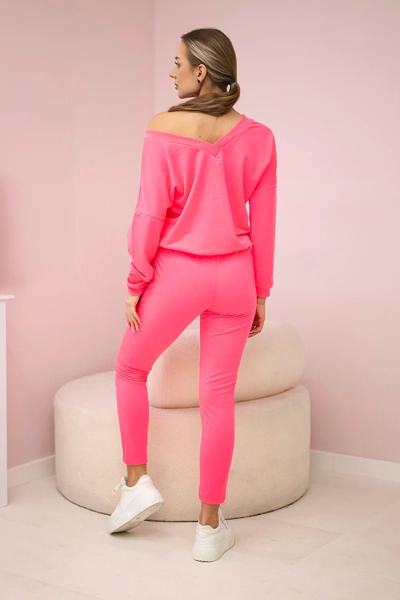 Set with a print 9131 / – Neon pink цвет / color | Lexline Fashion