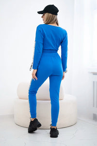 Set with decorative stripes 9240 / – Blue cornflower цвет / color | Lexline Fashion