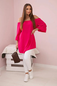 Spanish blouse with frills on the sleeve IT - 22 / – Fuchsia цвет / color | Lexline Fashion