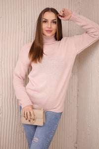 Sweater with a turtleneck 2020 - 16 / – Powder цвет / color | Lexline Fashion