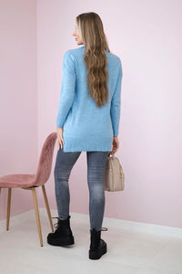 Sweater with stand - up collar 2019 - 52 / – Blue цвет / color | Lexline Fashion