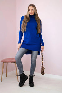 Sweater with stand - up collar 2019 - 52 / – Blue cornflower цвет / color | Lexline Fashion