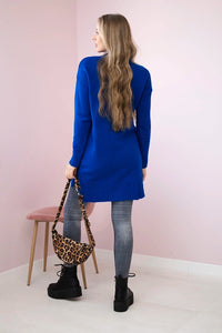 Sweater with stand - up collar 2019 - 52 / – Blue cornflower цвет / color | Lexline Fashion