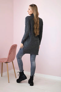 Sweater with stand - up collar 2019 - 52 / – Graphite цвет / color | Lexline Fashion