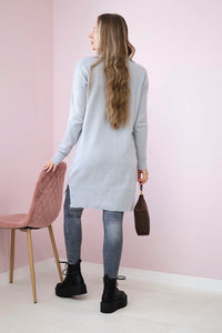 Sweater with stand - up collar 2019 - 52 / – Gray || Light цвет / color | Lexline Fashion