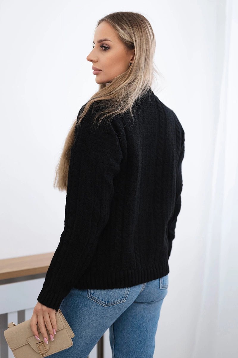 Sweater with turtleneck 24 - 9 / – Black цвет / color | Lexline Fashion
