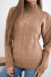 Sweater with turtleneck 24 - 9 / – Camel цвет / color | Lexline Fashion