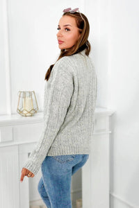 Sweater with turtleneck 24 - 9 / – Gray цвет / color | Lexline Fashion