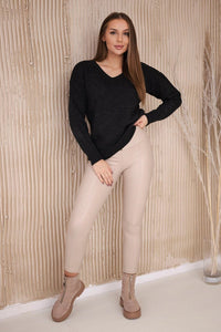 Sweater with V neckline 2020 - 15 / – Graphite цвет / color | Lexline Fashion
