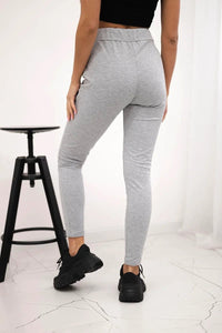 Sweatpants tied at the waist 9393 / – Gray цвет / color | Lexline Fashion
