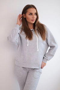 Sweatshirt with a hood + pants 9361 / – Gray цвет / color | Lexline Fashion