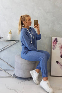 Sweatshirt with a hood + pants 9361 / – Jeans цвет / color | Lexline Fashion