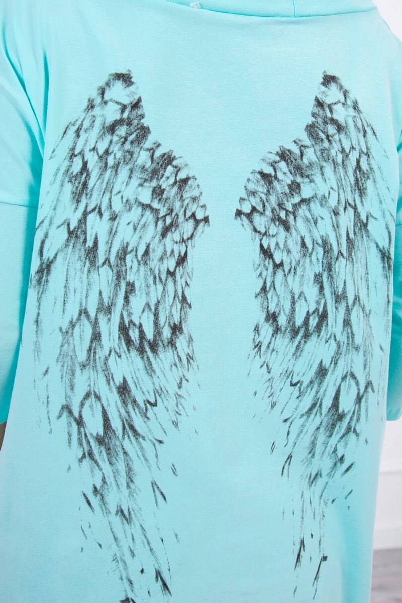 Sweatshirt with a print 9140 / – Mint цвет / color | Lexline Fashion