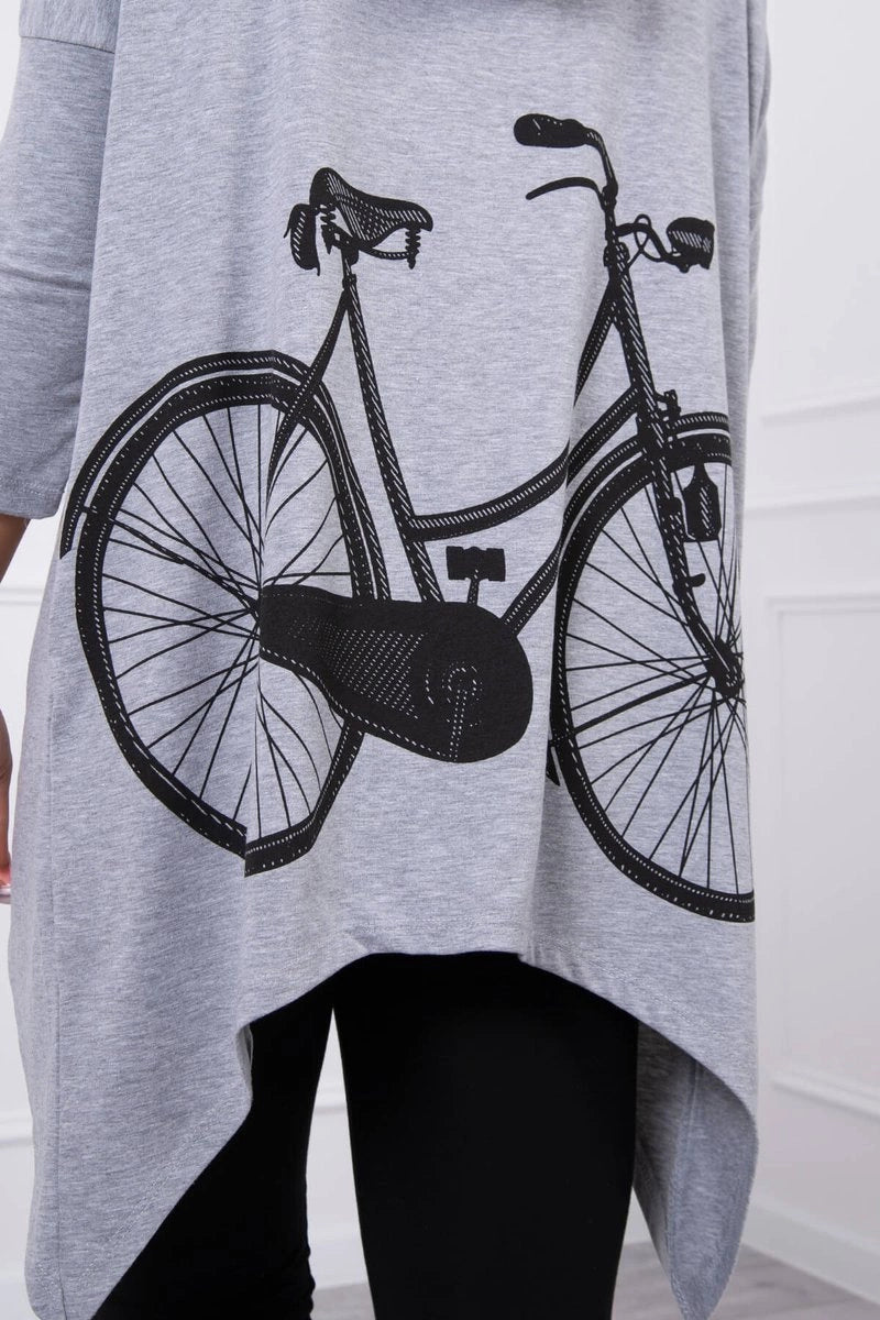 Sweatshirt with print 9139 / – Gray цвет / color | Lexline Fashion