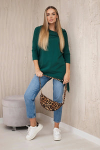 Sweatshirt with print 9139 / – Green цвет / color | Lexline Fashion
