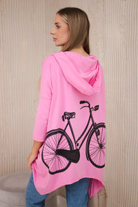 Sweatshirt with print 9139 / – Pink || Light цвет / color | Lexline Fashion