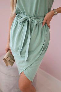 Tied dress 8980 / – Mint || Dark цвет / color | Lexline Fashion