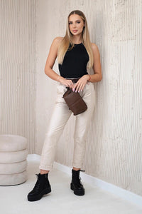 Trousers with a belt ART52293 - 1 / – Beige цвет / color | Lexline Fashion