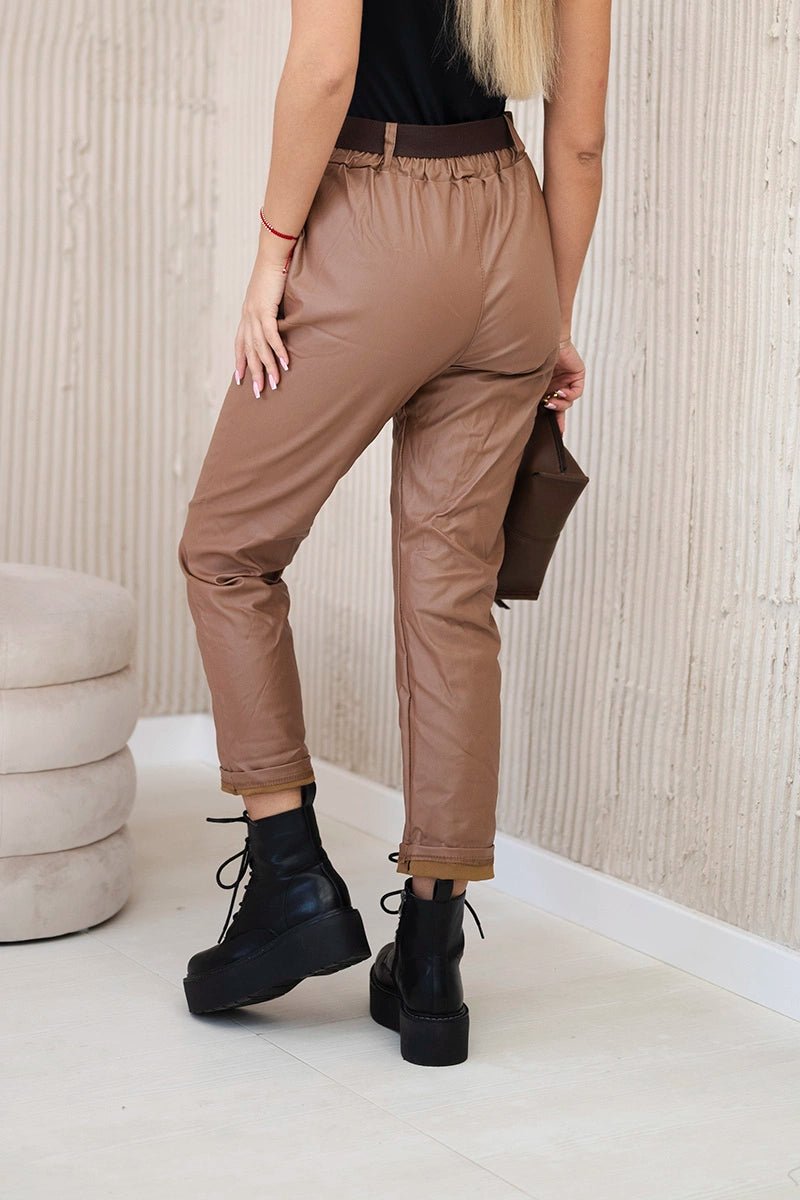 Trousers with a belt ART52293 - 1 / – Camel цвет / color | Lexline Fashion