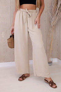 Trousers with a wide waistband 5878 / – Fuchsia цвет / color | Lexline Fashion