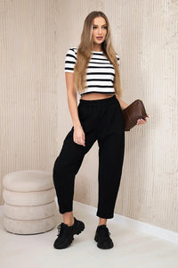 Trousers with pockets 6527 - 1 / – Black цвет / color | Lexline Fashion