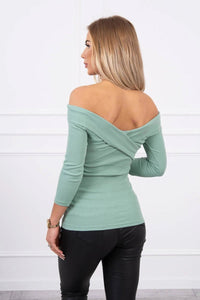 V - neck blouse 9233 / – Mint || Dark цвет / color | Lexline Fashion