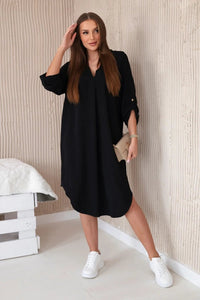 V - neck dress ART88536 / – Black цвет / color | Lexline Fashion