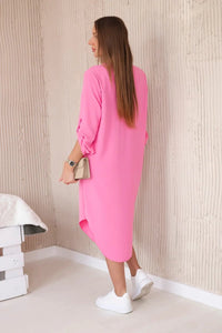 V - neck dress ART88536 / – Pink цвет / color | Lexline Fashion