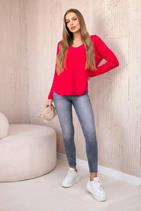 V - neck sweater IT - 47 / – Fuchsia цвет / color | Lexline Fashion