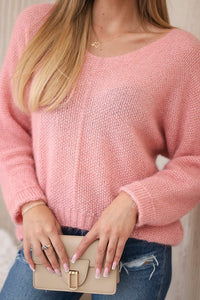 V - neck sweater IT - 51 / – Powder цвет / color | Lexline Fashion