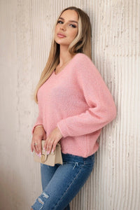 V - neck sweater IT - 51 / – Powder цвет / color | Lexline Fashion