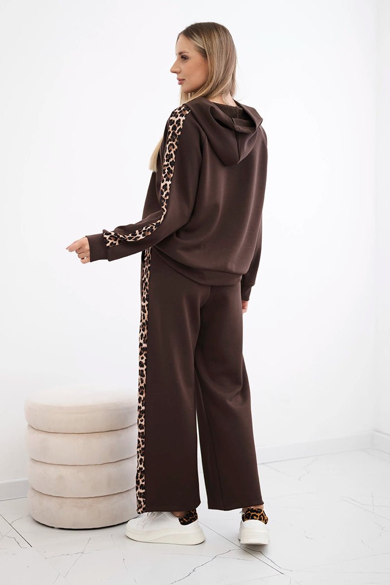 Viscose set with leopard stripes 7115 / – Brown цвет / color | Lexline Fashion