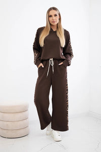 Viscose set with leopard stripes 7115 / – Brown цвет / color | Lexline Fashion