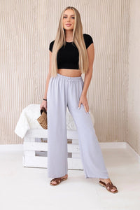 Wide - leg trousers IT - 41 / – Gray цвет / color | Lexline Fashion