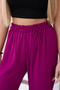 Wide - leg trousers IT - 41 / – Plum цвет / color | Lexline Fashion