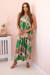 Women's cotton dress CL19 / – Green цвет / color | Lexline Fashion