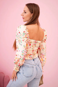 Women's floral Spanish blouse, long sleeve ART35955 / – Yellow цвет / color | Lexline Fashion